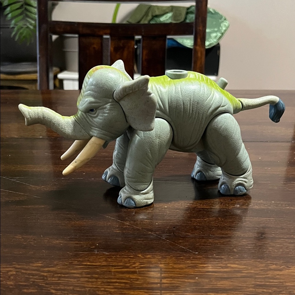 Fisher Price Imaginex Gray and Green Elephant Figurine